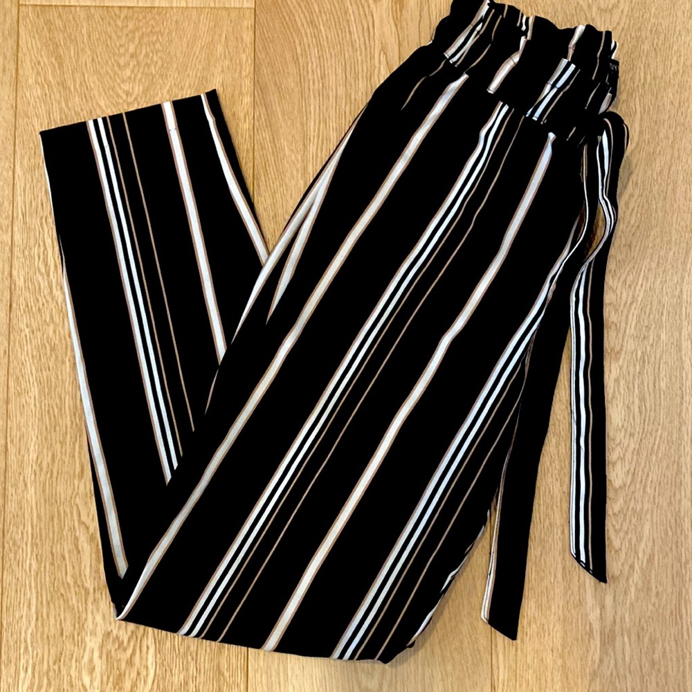 Dynamite Paperbag Striped Pants